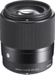 SIGMA 30 mm F1.4 DC DN Contemporary f/1.4 (Objektiv f&uuml;r Sony E-Mount, Schwarz)