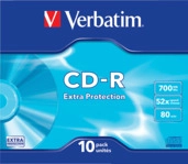 VERBATIM 43415 SC Extra Protection / Schutz CD-R 700 48X Rohling