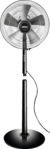 UNOLD 86825 Silverline Standventilator Schwarz/Silber (50 Watt)