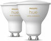 PHILIPS Hue White Ambiance GU10 Doppelpack LED Lampe Warmweiß bis Kaltweiß