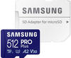SAMSUNG PRO Plus (2023) mit SD-Adapter, Micro-SDXC Speicherkarte, 512 GB, 180 MB/s