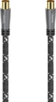HAMA 120 dB, 5 m Koax-Stecker auf Koax-Kupplung, Antennen-Kabel,