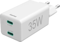 HAMA 2x USB-C, PD / Qualcomm&reg; Schnellladeger&auml;t Universal 35 Watt, Wei&szlig;