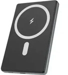 Ultra Slim 5000 mAh Powerbank USB Typ-C Kabelloses Laden (Dunkles Grau)