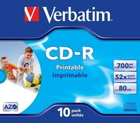 Verbatim 43325, Verbatim CD-R AZO Wide Inkjet Printable