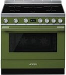 Smeg CPF9IPOG (gr&uuml;n) Stand-Elektroherd mit Induktionsfeld