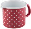 Riess 0038-077, Riess Country Pünktchen Rot Schnabeltopf 9 cm / 0,5 L - Emaille