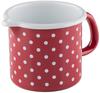 Riess 0040-077, Riess Country Pünktchen Rot Schnabeltopf 12 cm / 1,0 L - Emaille