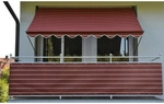 ANGERER FREIZEITM&Ouml;BEL Klemmmarkise, BxT: 400x150 cm, bordeauxrot gestreift