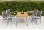 MERXX Gartenm&ouml;belset &raquo;Siena&laquo;, 4 Sitzpl&auml;tze, Aluminium/Akazienholz/Textil -