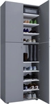 VCM Schuhschrank &raquo;Lona XXL&laquo;, BxHxL: 39 x 182 x 70 cm, Holzwerkstoff - grau