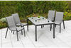 MERXX Gartenmöbelset »Amalfi«, 4 Sitzplätze, Aluminium/Textil - grau