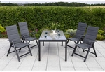MERXX Gartenm&ouml;belset &raquo;Taviano&laquo;, 4 Sitzpl&auml;tze, Aluminium/Textil - grau