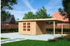 KARIBU Gartenhaus »Askola 6«, Holz, BxHxT: 557 x 216 x 306 cm (Außenmaße) - braun