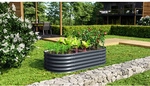 VITAVIA Hochbeet &raquo;Terra Rund&laquo;, BxHxL: 82,1 x 40,1 x 162,1 cm, Zincalume&reg; - grau
