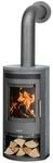 JUSTUS Kaminofen &raquo;Baltrum D 2.0&laquo;, schwarz/grau, Speckstein, 5,5 kW, Dauerbrand
