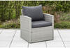MERXX Gartenmöbelset »Lanzarote«, Stahl/Kunststoff, Sessel, inkl. Sitz- und