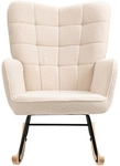 HOMCOM Schaukelstuhl, LxBxH: 71 x 92 x 101 cm - beige