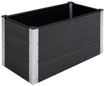 Outsunny Pflanzkasten, BxHxT: 100 x 50 x 50 cm, WPC/Aluminium - grau