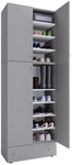 VCM Schuhschrank &raquo;Lona&laquo;, BxHxL: 39 x 200 x 70 cm, Holzwerkstoff - grau