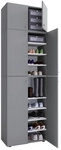 VCM Schuhschrank &raquo;Lona&laquo;, BxHxL: 39 x 223 x 70 cm, Holzwerkstoff - grau