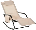 Outsunny Schaukelstuhl, LxBxH: 150 x 62 x 88 cm - beige