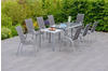 MERXX Gartenmöbelset »Amalfi«, 9-tlg., stapelbar/verlängerbar, Aluminium/Textil -