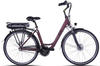 LLOBE E-Bike City 28 zoll, Unisex, Akkuspannung: 36 V, 7-Gang - rot | schwarz