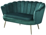 SalesFever Muschelsofa, H&ouml;he: 78 cm, gr&uuml;n/goldfarben - gruen