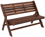 Outsunny Gartenbank, LxBxH: 122 x 63 x 83 cm - braun