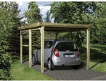 WEKA Einzelcarport &raquo;617&laquo;, Gr. 1, Flachdach, europ&auml;ische Kiefer,