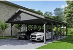 SKANHOLZ Carport &raquo;Wallgau&laquo;, BxT: 620 x 900 cm, Firsth&ouml;he: 354 cm, lasiert - grau