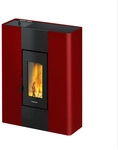 FREEPOINT Pelletofen &raquo;Roxy 7&laquo;, 7 kW, Stahl, bordeaux - rot