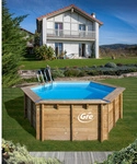 GRE Rundpool, braun, &Oslash;xH: 400 x 119 cm