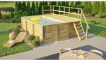WEKA Massivholzpool &raquo;595&laquo;, gr&uuml;n/braun, BxHxL: 315 x 116 x 500 cm