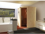 WEKA Ecksauna &raquo;Kiruna 1&laquo;, mit Ofen, BxHxT: 144 x 199 x 144 cm - braun