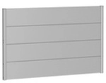 BIOHORT Wandpaneel, Stahlblech, feuerverzinkt/lackiert - silberfarben