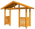 SKANHOLZ Vordach &raquo;Stralsund 6&laquo;, 360 x 139 cm (BxT), nordische Fichte, eiche...