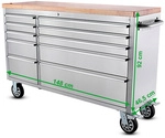 Ondis24 Werkstattwagen, BxHxT: 148 x 92 x 46,5 cm, Metall - silberfarben