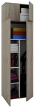 VCM Putzschrank &raquo;Vandol II&laquo;, BxHxL: 39 x 218 x 70 cm, Holzwerkstoff - braun