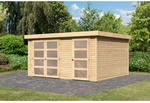 KARIBU Gartenhaus &raquo;M&uuml;hlentrup 3&laquo;, Holz, BxHxT: 404 x 212 x 332 cm (Au&szlig;enma&szlig;e