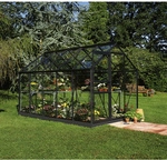 HALLS Gew&auml;chshaus &raquo;Popular&laquo;, 6,2 m&sup2;, schwarz, 3 mm Blankglas