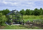 HALLS Gew&auml;chshaus &raquo;Blockley&laquo;, schwarz, Aluminium/Sicherheitsglas