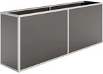 KGT Hochbeet, &raquo;210&laquo;, Aluminium, LxBxH: 45x205x0,77 cm, blank - grau