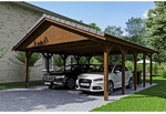 SKANHOLZ Carport &raquo;Wallgau&laquo;, BxT: 620 x 750 cm, Firsth&ouml;he: 354 cm, lasiert - braun