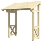 SKANHOLZ Vordach &raquo;Paderborn 4&laquo;, 242 x 156 cm (BxT), nordische Fichte, natur -...