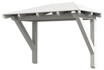 SKANHOLZ Vordach &raquo;Wismar 1&laquo;, 258 x 126 cm (BxT), nordische Fichte, wei&szlig; -...