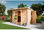 KARIBU Gartenhaus, Au&szlig;enma&szlig; (BxHxT): 300 x 196, 5 x 186, 5 cm - braun