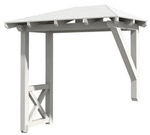 SKANHOLZ Vordach &raquo;Wismar 3&laquo;, 258 x 126 cm (BxT), nordische Fichte, wei&szlig; -...