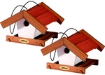DOBAR Vogelhaus &raquo;Herbstfr&uuml;chte&laquo;, h&auml;ngend 2er-Set - braun